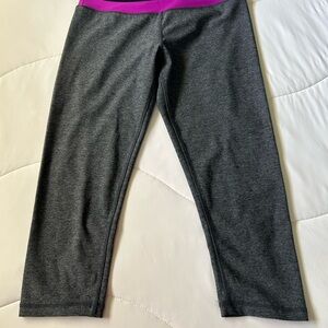 Love Nation Charcoal and Violet Kids Leggings